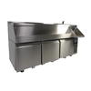HorecaTraders Refrigerated workbench with cocktail bar station | 3 doors | stainless steel | 50hz | Digital | 160x76x100cm