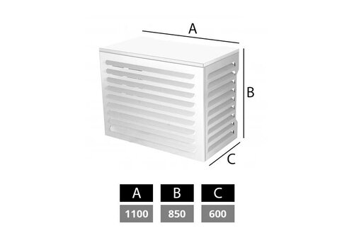  Climaconnect Boîtier de climatisation et de pompe à chaleur moyen RAL9010 Blanc 