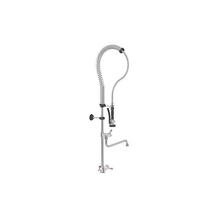 Single-hole pre-rinse shower table model - incl. quarter-turn intermediate tap