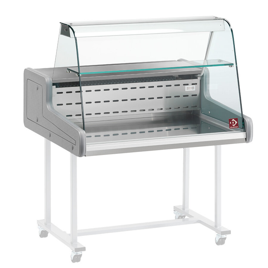 Refrigerated display case | straight front glass