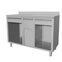 CombiSteel stainless steel coffee workbench – 1500 x 600 x 1150 mm