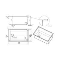 Edelstahl-Bain-Marie-Behälter | GN 1/1 | Edelstahl | 547x344x230 mm | mit Abfluss 2"