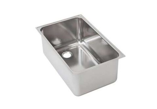  HorecaTraders Stainless steel bain-marie, GN 1/1 | with 2' drain opening | 54x34cm 