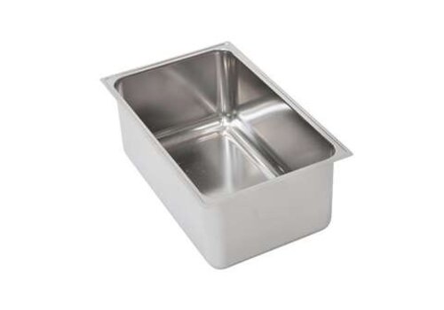  HorecaTraders Stainless steel bain-marie, GN 1/1 | No drain hole, 2' | 54x34cm 