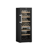 Wine cooler | 2 zones | 131 bottles | Black Steel | +5°C to +20°C