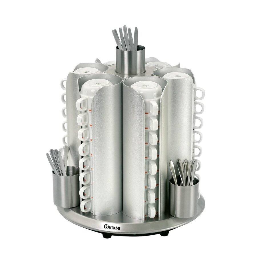 Cup warmer for 48 cups | aluminum | 30°C to 45°C | 360x360x415 mm