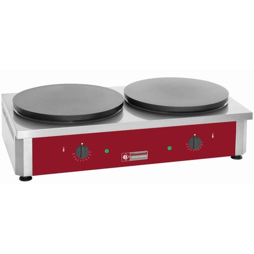  HorecaTraders Double electric pancake plate | 230 volts 