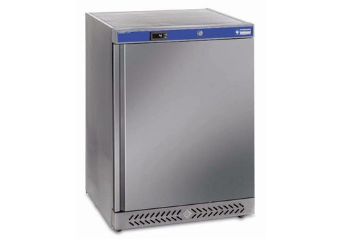  HorecaTraders Refrigerator stainless steel | 153 Liters | incl. 3 Grids 