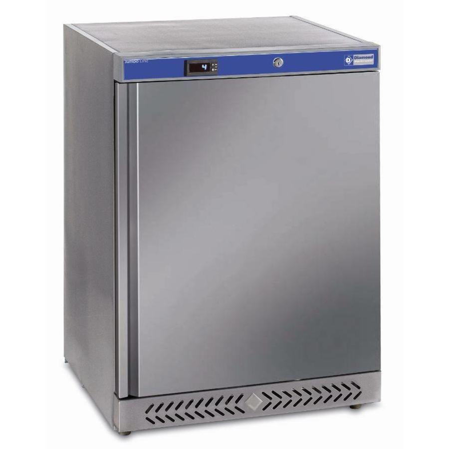 Stainless steel refrigerator | 153 liters | Incl. 3 racks