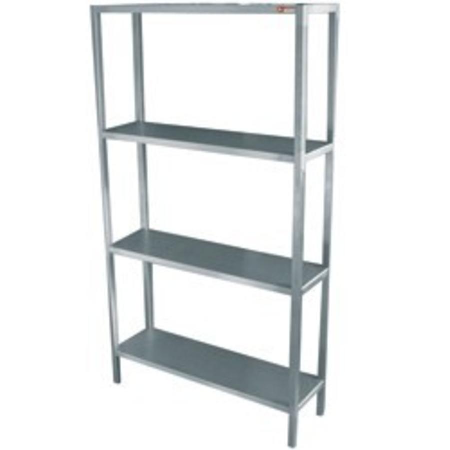 Stainless steel storage rack with 4 shelves 2 meters - HEAVY MATERIAL