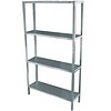HorecaTraders Étagère de rangement en acier inoxydable 18/10 avec 4 étagères 1,6 m