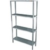 HorecaTraders Stainless steel 18/10 Stock racks with 4 shelves 120x40x180