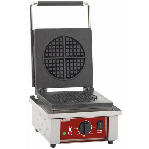  HorecaTraders Electric Waffle Iron | Round | 305x40x(h)230mm 