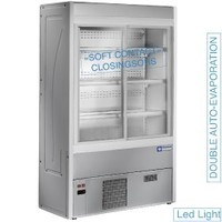 Self-service refrigerated cabinet stainless steel 180 cm