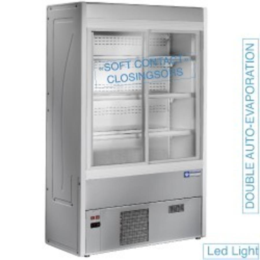 Self-service refrigerated cabinet stainless steel 180 cm