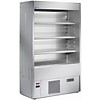 HorecaTraders Refrigerated wall unit with 4 shelves - Steel/stainless steel - 1500x545xh1925