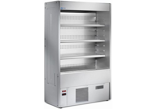  HorecaTraders Refrigerated wall unit with 4 shelves - Steel/stainless steel - 1500x545xh1925 