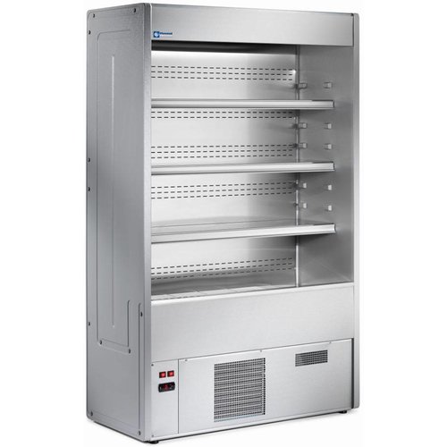  HorecaTraders Refrigerated wall unit with 4 shelves - Steel/stainless steel - 1500x545xh1925 