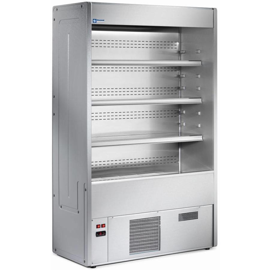 Refrigerated wall unit with 4 shelves - Steel/stainless steel - 1500x545xh1925