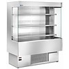 HorecaTraders Luxe Koel Inox Wandmeubilair - Staal/RVS - 3 ventilatoren - Gehard glas