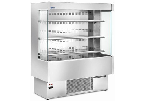  HorecaTraders Réfrigérateur mural réfrigéré à 4 clayettes - Acier - Évaporateur ventilé 