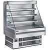 HorecaTraders Carbon counter INOX with 4 shelves 100 cm