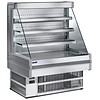 HorecaTraders Stainless steel charcoal counter with 4 shelves 100 cm