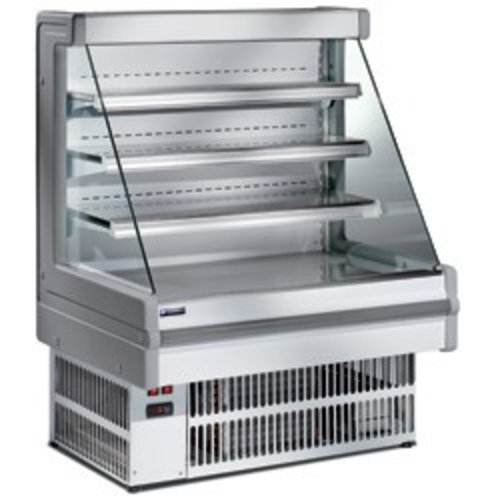  HorecaTraders Kooltoonbank INOX met 4 schappen 100 cm 