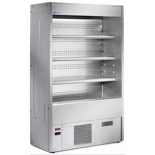  HorecaTraders Stainless Steel Refrigerated Wall Showcase with 4 shelves | 1000x545xh1925 