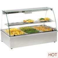 Vitrine chauffante en acier inoxydable | Série de luxe