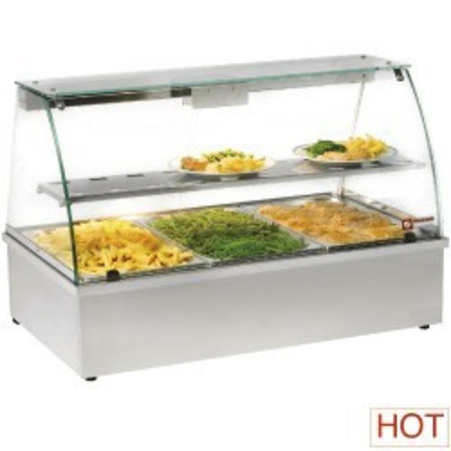 Stainless steel warming display case | Luxury Series