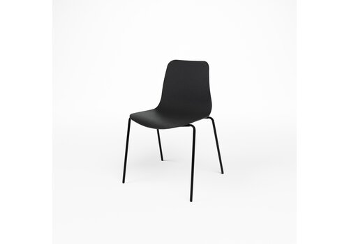 HorecaTraders Curvo ergonomic stacking chair | 54x50x79cm | seat height 44.5cm   HorecaTraders Curvo ergonomic stacking chair | 54x50x79cm | seat height 44.5cm