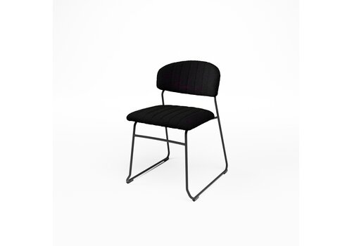 HorecaTraders Teddy stackable chair | fabric | 55x51x79cm | seat height 45cm   HorecaTraders Teddy stackable chair | fabric | 55x51x79cm | seat height 45cm
