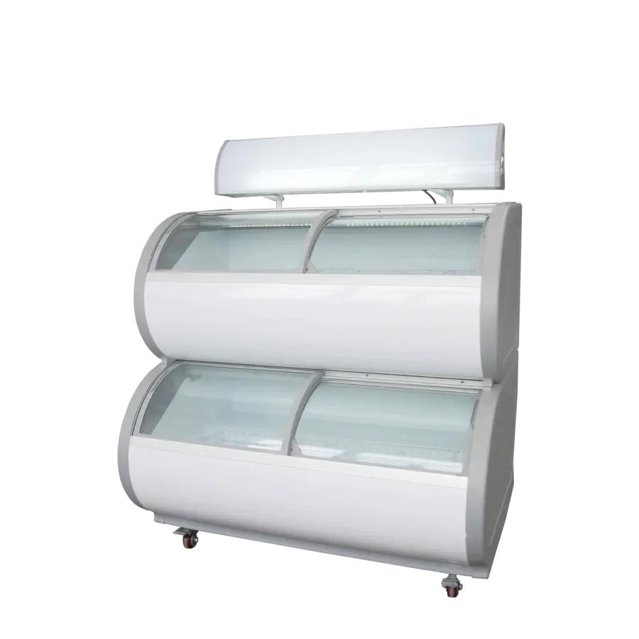 Displayvrieskast | 2 niveaus | 408 L | -21°C tot -15°C |  121 x 79 x 121cm