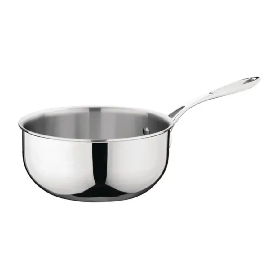 Vogue roestvrij staal & aluminium drielaagse geflarede sauteerpan 20cm