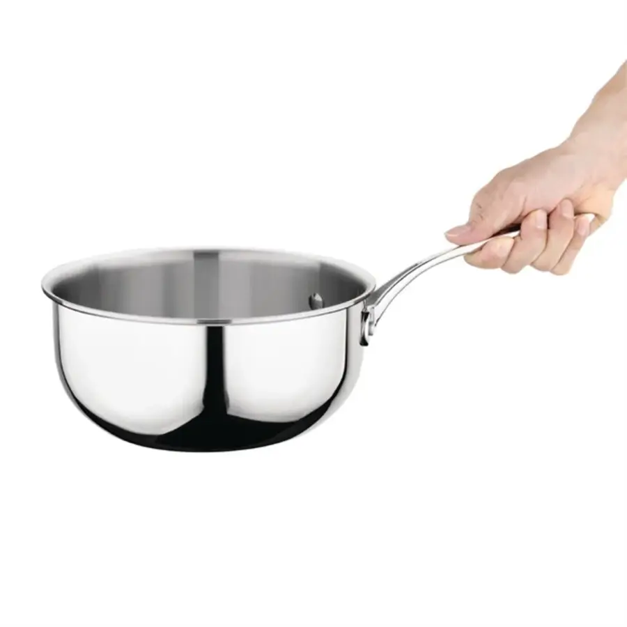 Vogue roestvrij staal & aluminium drielaagse geflarede sauteerpan 20cm