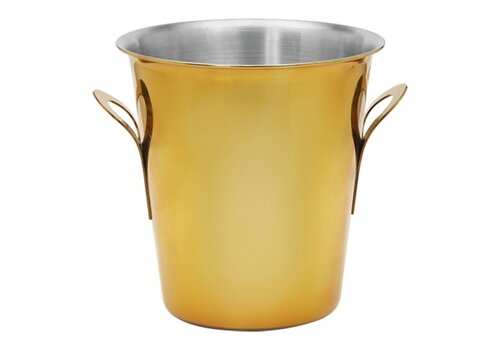  HorecaTraders Wine cooler | Stainless steel | Gold | Ø20 x 21 cm 
