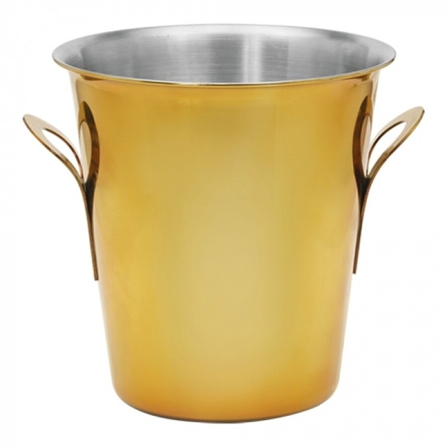 Weinkühler | Edelstahl | Gold | Ø20 x 21 cm