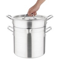 Casserole en aluminium avec insert bain-marie | 10 L | 27,5 cm (Ø)