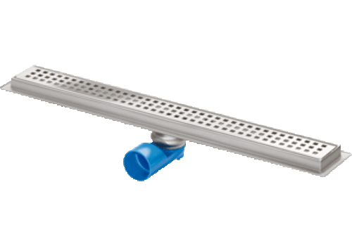  HorecaTraders Duschrinne Edelstahl 304 | 600 x 70 x 95 mm | 0,6 l/s | Universalablauf 