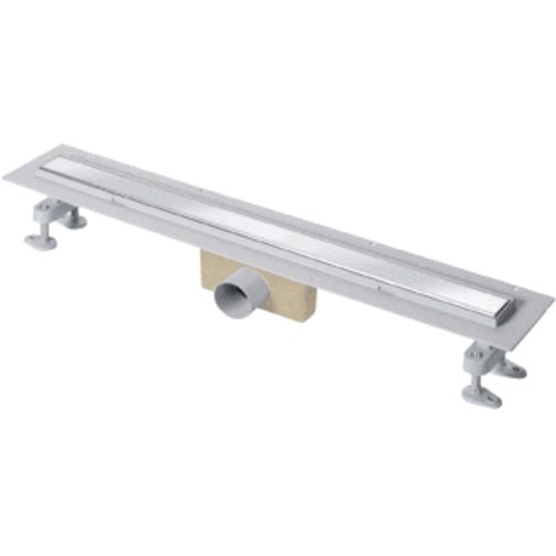  HorecaTraders Duschrinne Edelstahl 304 | 700 x 50 x 100 mm | 0,5 l/s | horizontaler Auslass 