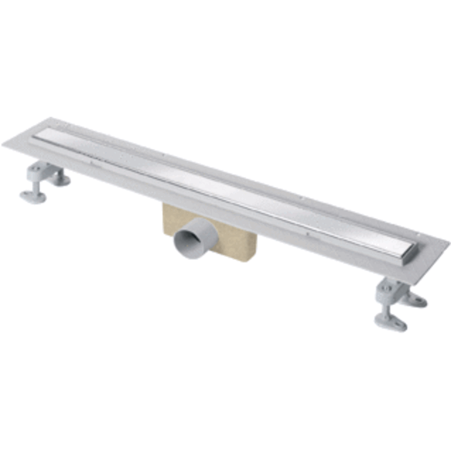 Duschrinne Edelstahl 304 | 700 x 50 x 100 mm | 0,5 l/s | horizontaler Auslass