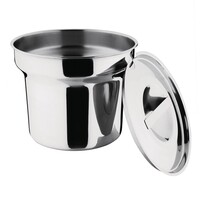 RVS bain marie pot en deksel | 4L | 17(h) x 21,5(Ø)cm