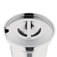 Edelstahl-Bain-Marie-Topf mit Deckel | 4 l | 17 (H) x 21,5 (Ø) cm