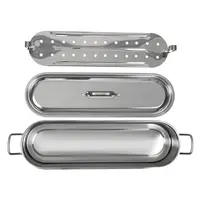 Visketel | RVS | 29cm | 2,35kg | Uitlekbord