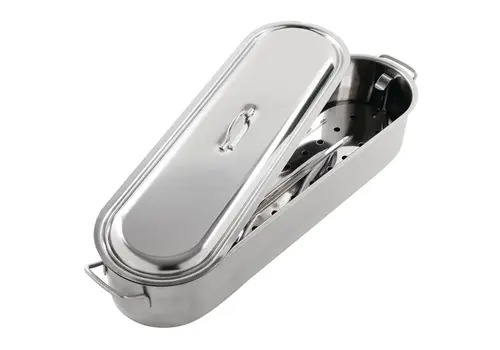  HorecaTraders Vispan met inzet | 50cm | 1,83kg | 10(h) x 50(b) x 15,5(d)cm 