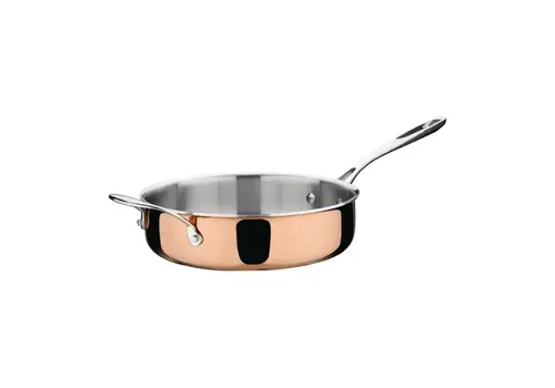 Vogue Vogue copper tri-wall sauté pan 24cm   Vogue Vogue copper tri-wall sauté pan 24cm