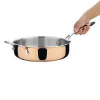 koperen tri-wall sauteerpan | 6(h) x 24(Ø)cm