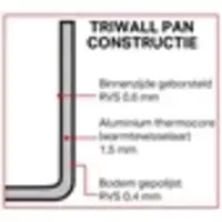 copper tri-wall sauté pan | 6(h) x 24(Ø)cm