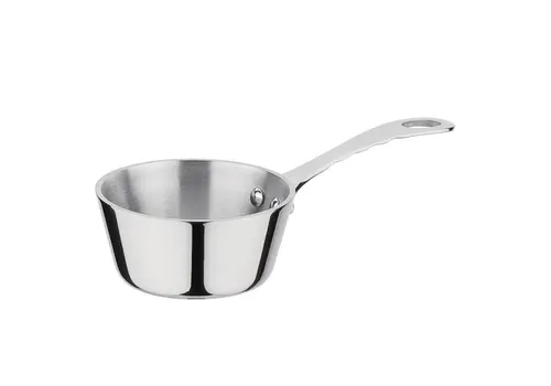 HorecaTraders Mini sauté pan | Stainless steel | Induction | 4(h) x 8(Ø)cm   HorecaTraders Mini sauté pan | Stainless steel | Induction | 4(h) x 8(Ø)cm